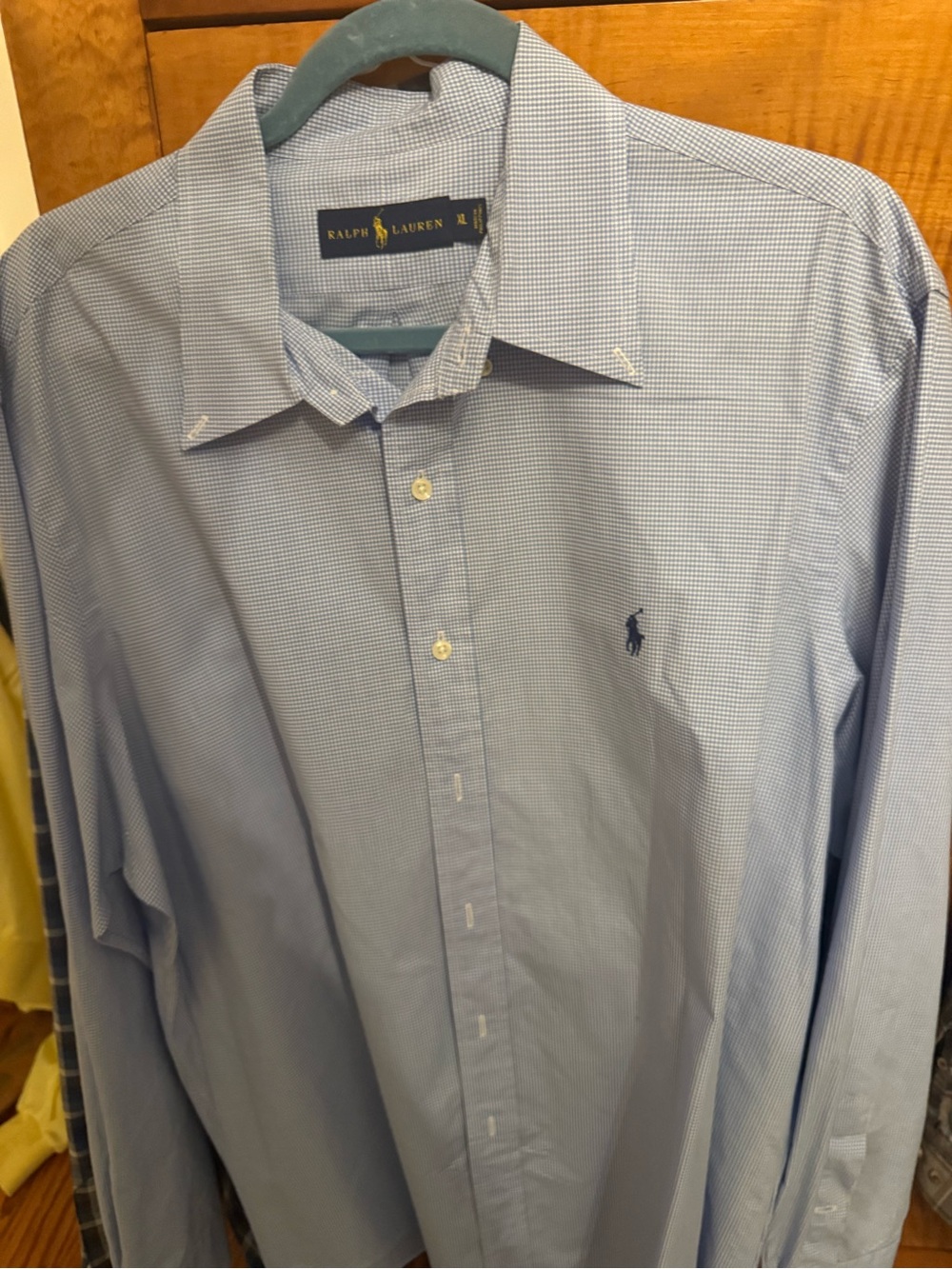 Polo by Ralph Lauren Light Blue Micro-Check Dress Shirt
